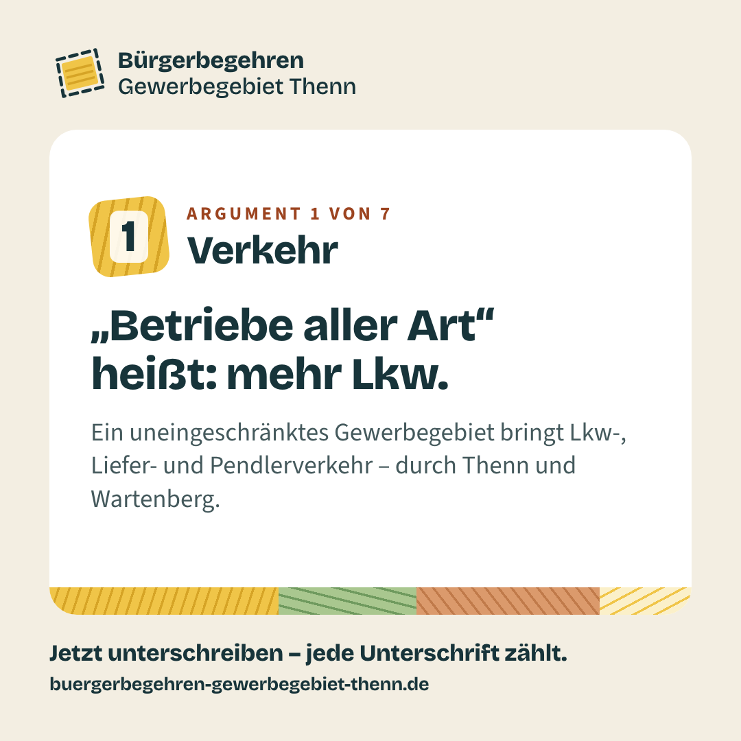 Sharepic Argument 1: Verkehr